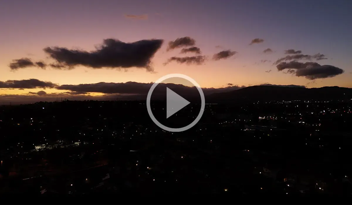 Still from an exterior drone listing video